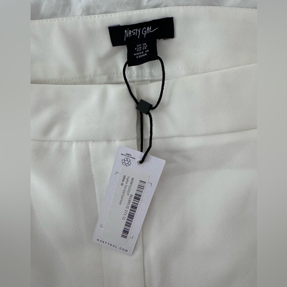 New with tags white feather trim pants from Nasty Gal. - Picture 2 of 3